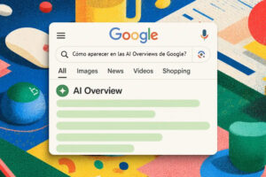 Venta de búsqueda en Google que muestra resultados de AI Overview